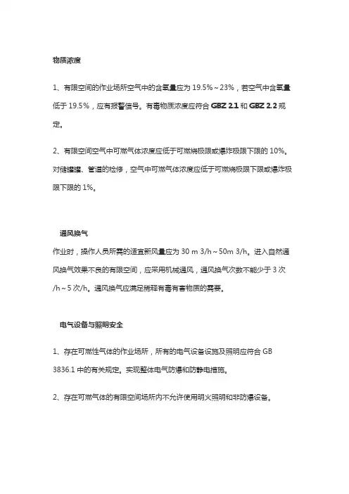 有限空间安全作业检测标准