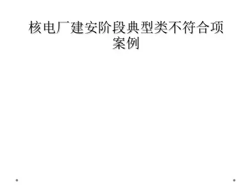 核电厂建安阶段典型类不符合项案例