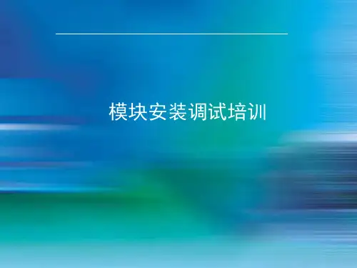 称重模块安装调试PPT课件