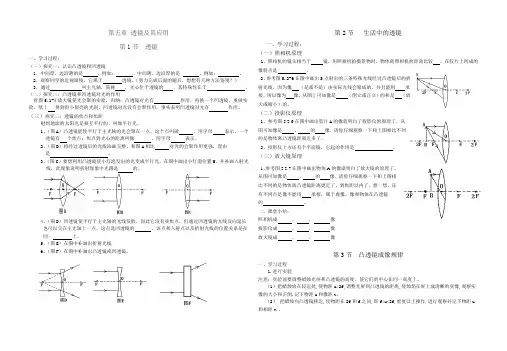 透镜及其应用学案