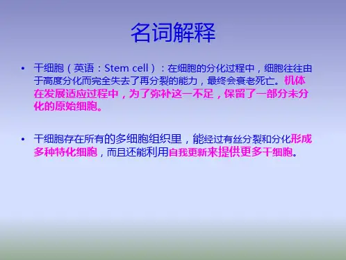 干细胞的发展前景-张辙课件