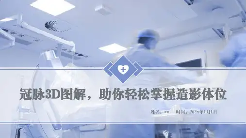冠脉3D图解助你轻松掌握造影体位医疗报告护理教学课件