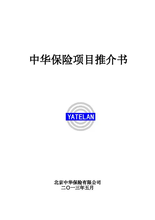 中华保险项目推介书