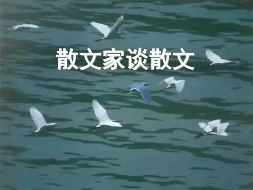 散文家谈散文 PPT课件