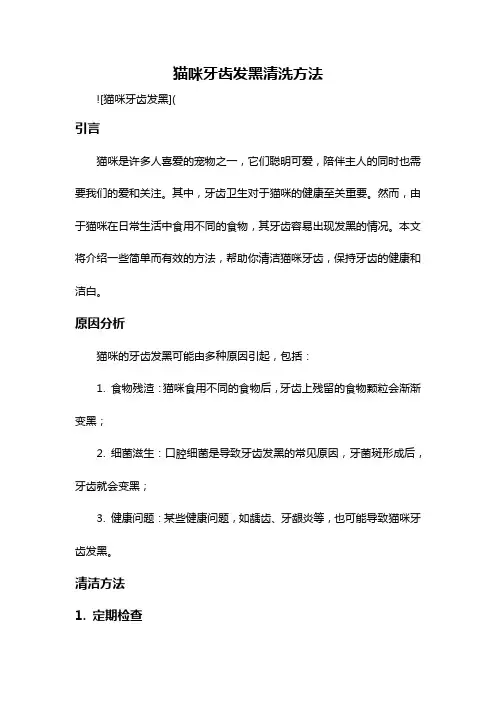 猫咪牙齿发黑清洗方法