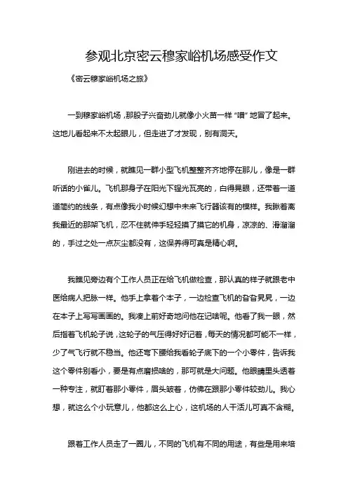 参观北京密云穆家峪机场感受作文