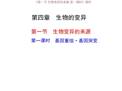 《第一节 生物变异的来源 第一课时》课件.ppt
