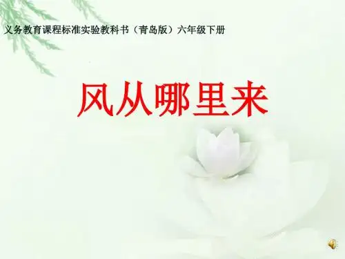 青岛版小学科学六年级下册《风从哪里来》课件