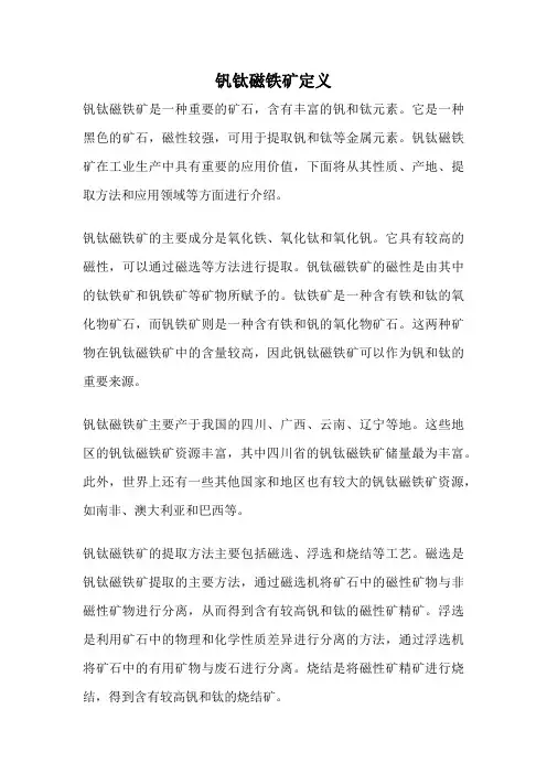 钒钛磁铁矿定义