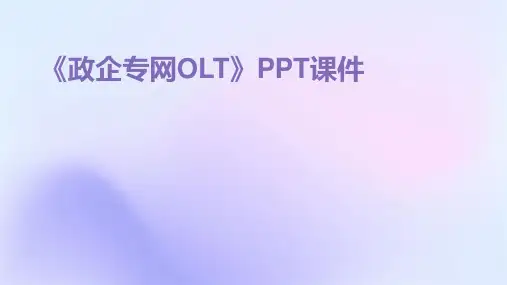 《政企专网OLT》课件
