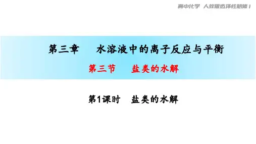 盐类的水解ppt课件