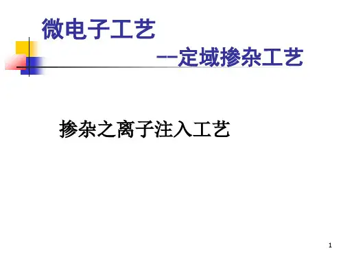 半导体工艺原理—离子注入掺杂工艺(6.11)(贵州大学)
