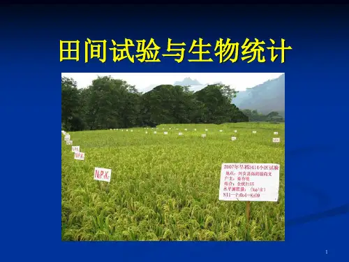 01田间试验设计