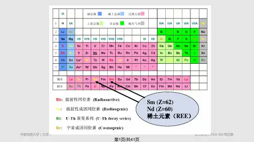 中国地质大学 春地球化学 PPT课件