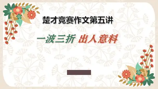 楚才集训第5讲《一波三折 出人意料》