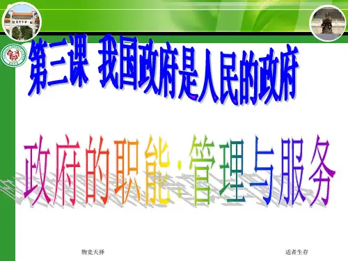 高一政治必修二-政府的职能