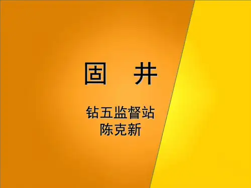 固井标准操作