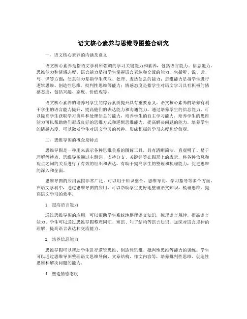 语文核心素养与思维导图整合研究