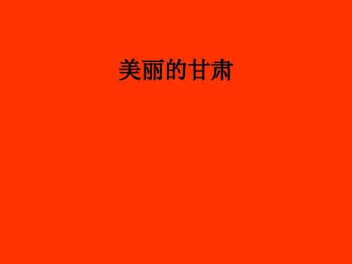 美丽的甘肃ppt课件