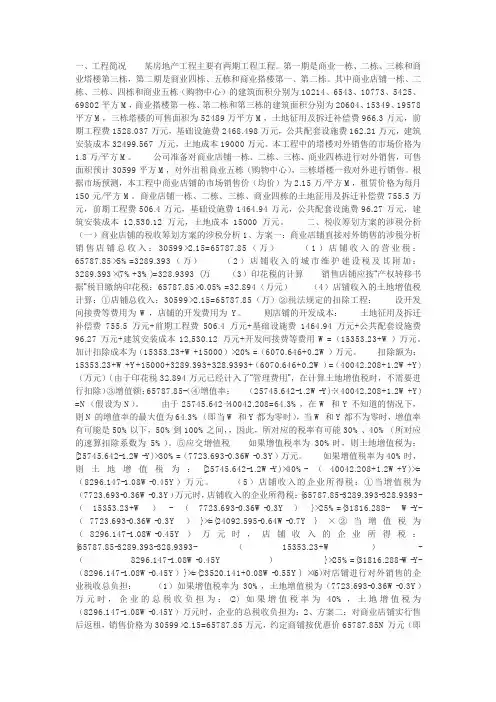房地产公司税收筹划案例
