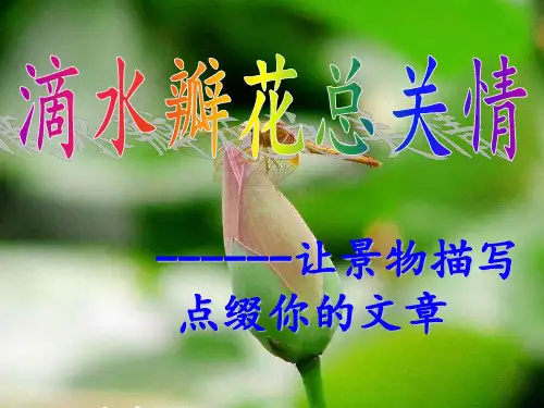 第三单元写作指导——《学习描写景物》