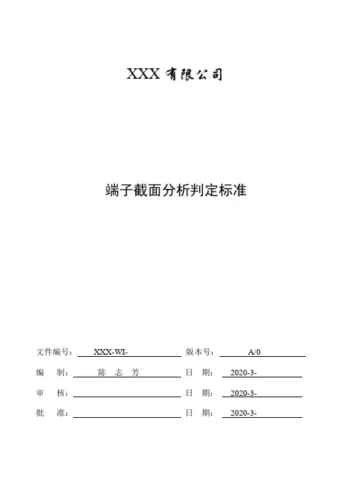 XXX-端子截面分析标准
