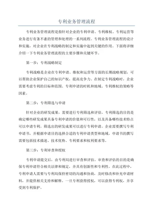 专利业务管理流程