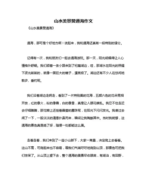 山水美景赞通海作文