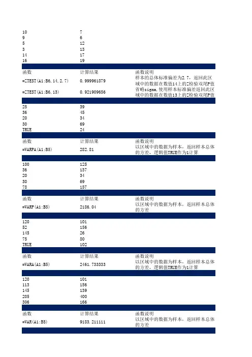 EXCEL函数应用500例