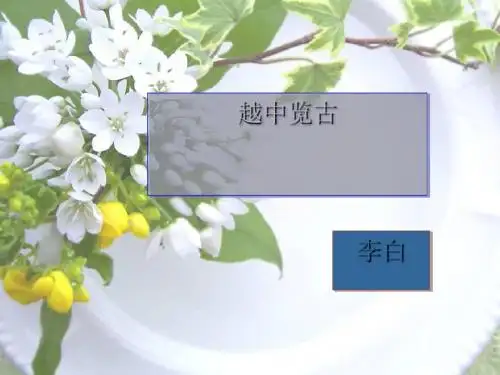 人教课标版高中语文 一剪梅越中览古今别离PPT课件