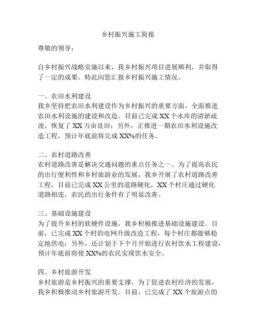 乡村振兴施工简报