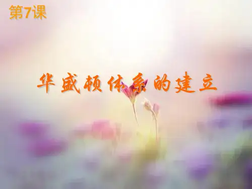 华盛顿体系的建立PPT精品课件