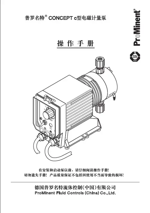 计量泵说明书