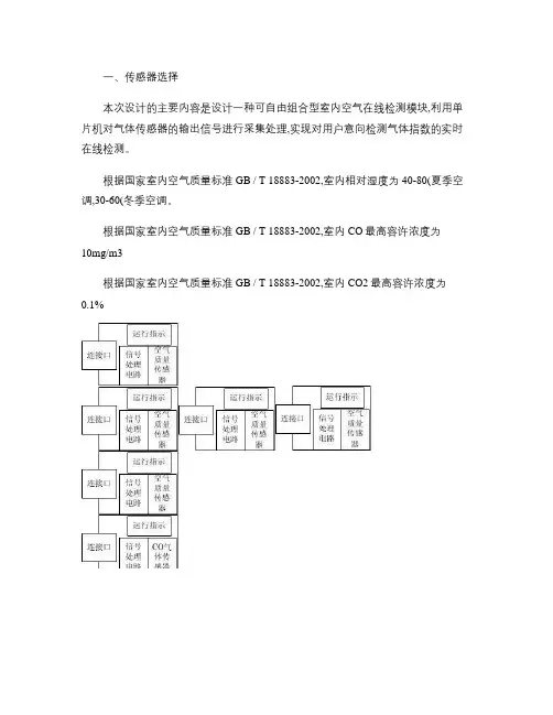 基于单片机的自由组合型空气质量检测方案.