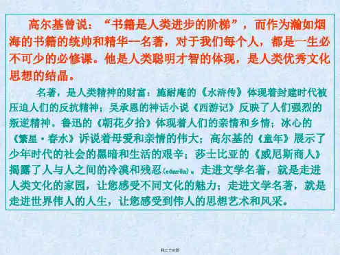 名著导读《童年》课件
