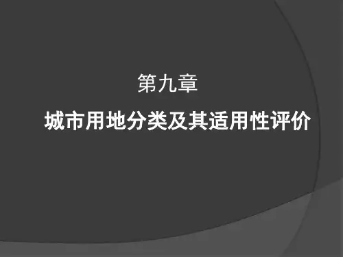 916115-城市规划-西南交大城规原理11城市用地分类及其适用性评价