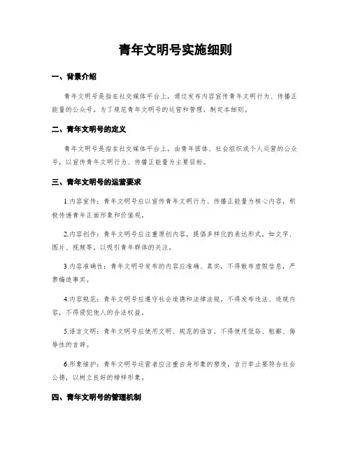 青年文明号实施细则