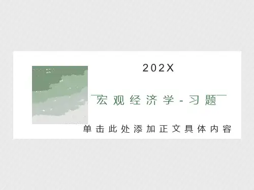 宏观经济学-习题