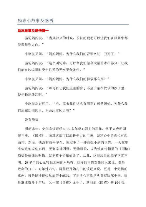 励志小故事及感悟