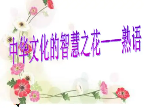 高考语文专题复习之熟语课件