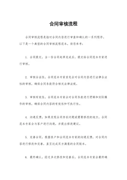 合同审核流程