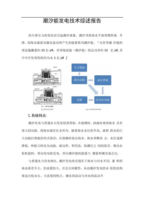 潮汐发电技术综述报告