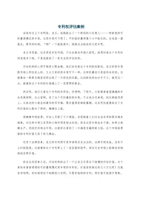 专利权评估案例