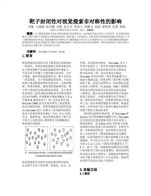 视觉搜索非对称性论文
