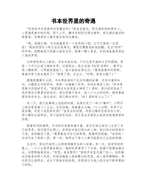 书本世界里的奇遇