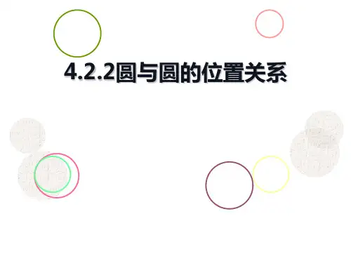 高中数学必修二《圆与圆的位置关系》PPT