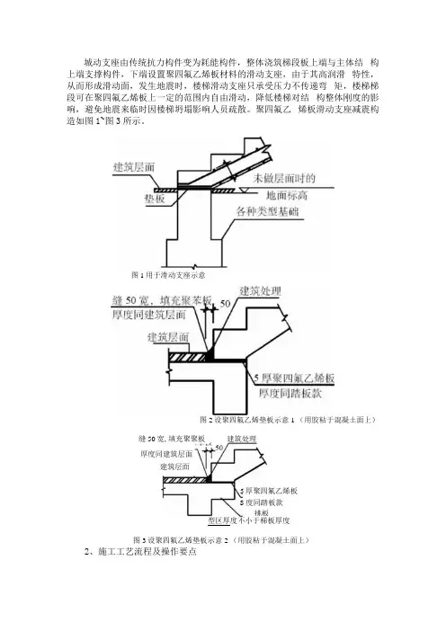 楼梯滑动支座减震技术操作要点