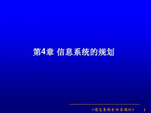 信息系统的规划