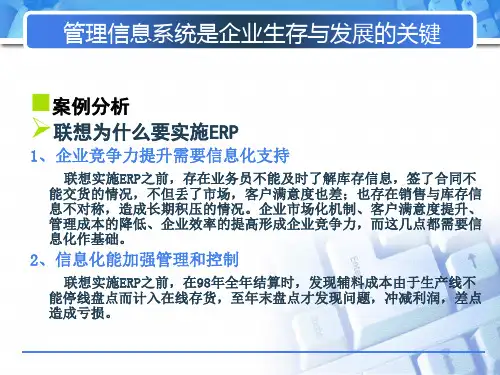 联想ERP案例分析(二组)