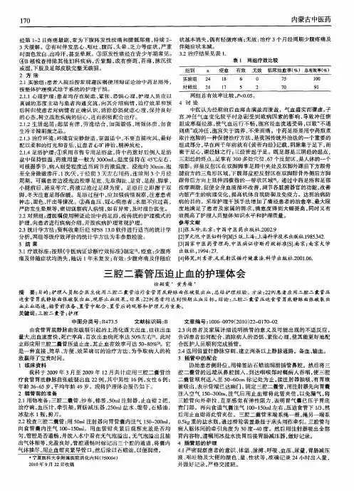 三腔二囊管压迫止血的护理体会